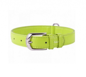 Collar Glamour kožený obojek Lime