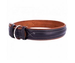 COLLAR Soft kožený obojek black-brown