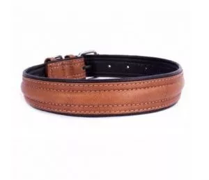 COLLAR Soft kožený obojek brown-black