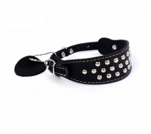 COLLAR Soft kožený obojek pro chrty Black