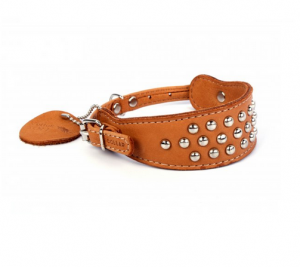 COLLAR Soft kožený obojek pro chrty Brown