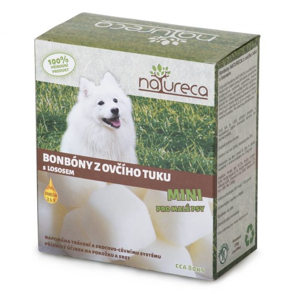 Natureca Bonbóny z ovčího tuku s lososem MINI 250g