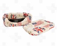 Pelech 8 hran Union Jack Vintage béžový