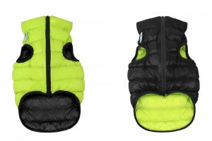 Teplá věsta pro psa AiryVest zeleno/černá oboustranná