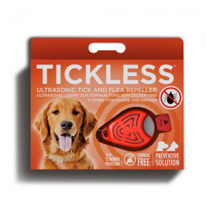 TICKLESS – Odpuzovač klešťů a blech pro psy a kočky ultrazvukový oranžový