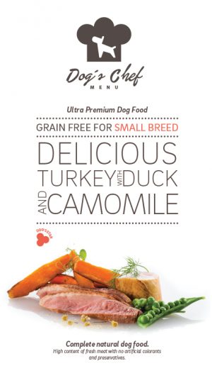 DOG'S CHEF Delicious Turkey with Duck and Camomile SMALL BREED