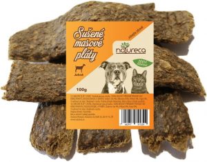 NATURECA pochoutka Masové pláty- Jehně, 100% maso 100g