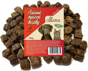 NATURECA pochoutka Masové kostky- Kachna, 100% maso 150g