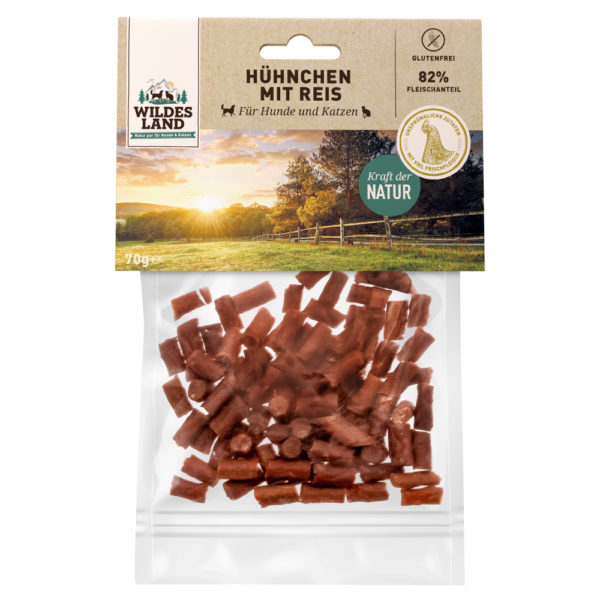 WILDES LAND - Kousky z kuřecího masa s rýží 70 g