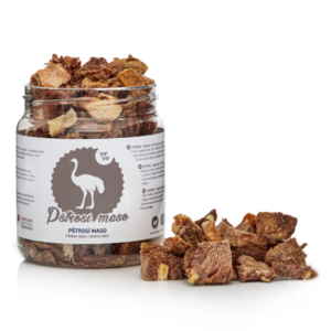 RAW RAW mrazem sušené pamlsky Pštrosí maso 90g