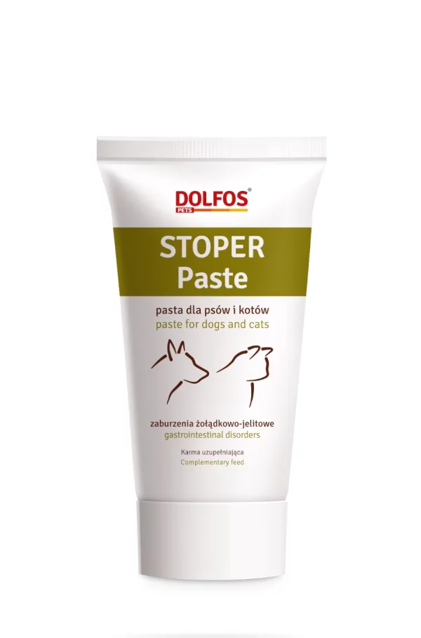 DOLFOS STOPER PASTA 50 g- první pomoc při akutních průjmech pro psy i kočky