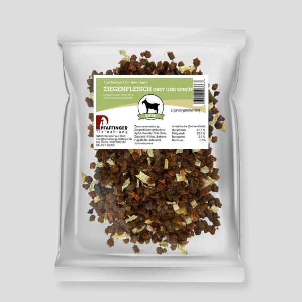 PFAFFINGER – DRY BARF Kozí maso s ovocem a zeleninou 1 kg