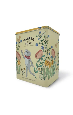 HARPER & BONE Kovový zásobník na pamlsky - žlutý