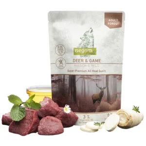 ISEGRIM dog Adult Isegrim Roots, Deer & Game – kapsička 410g